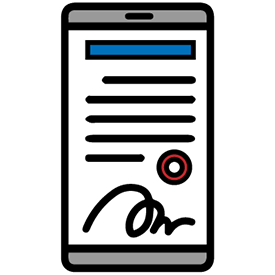 Manage waivers on mobile device